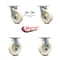 Service Caster 6 Inch Nylon Caster Set with Roller Bearing 2 Swivel Lock 2 Rigid SCC-30CS620-NYR-BSL-2-R-2 - alternate 1